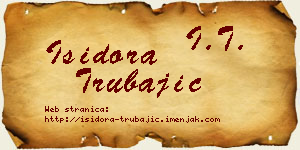 Isidora Trubajić vizit kartica